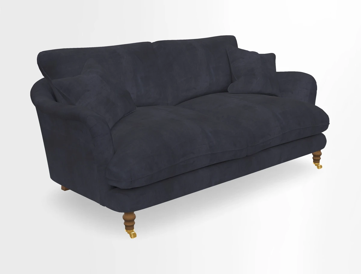 Pugin 3 Seater Sofa in V&A Threads of India Varanasi Wilderness Ink