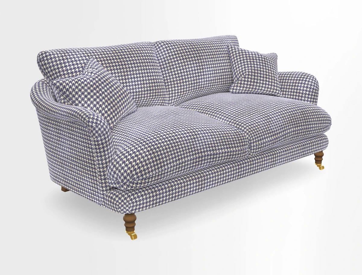 Pugin 3 Seater Sofa in V&A Threads of India Varanasi Wilderness Ink