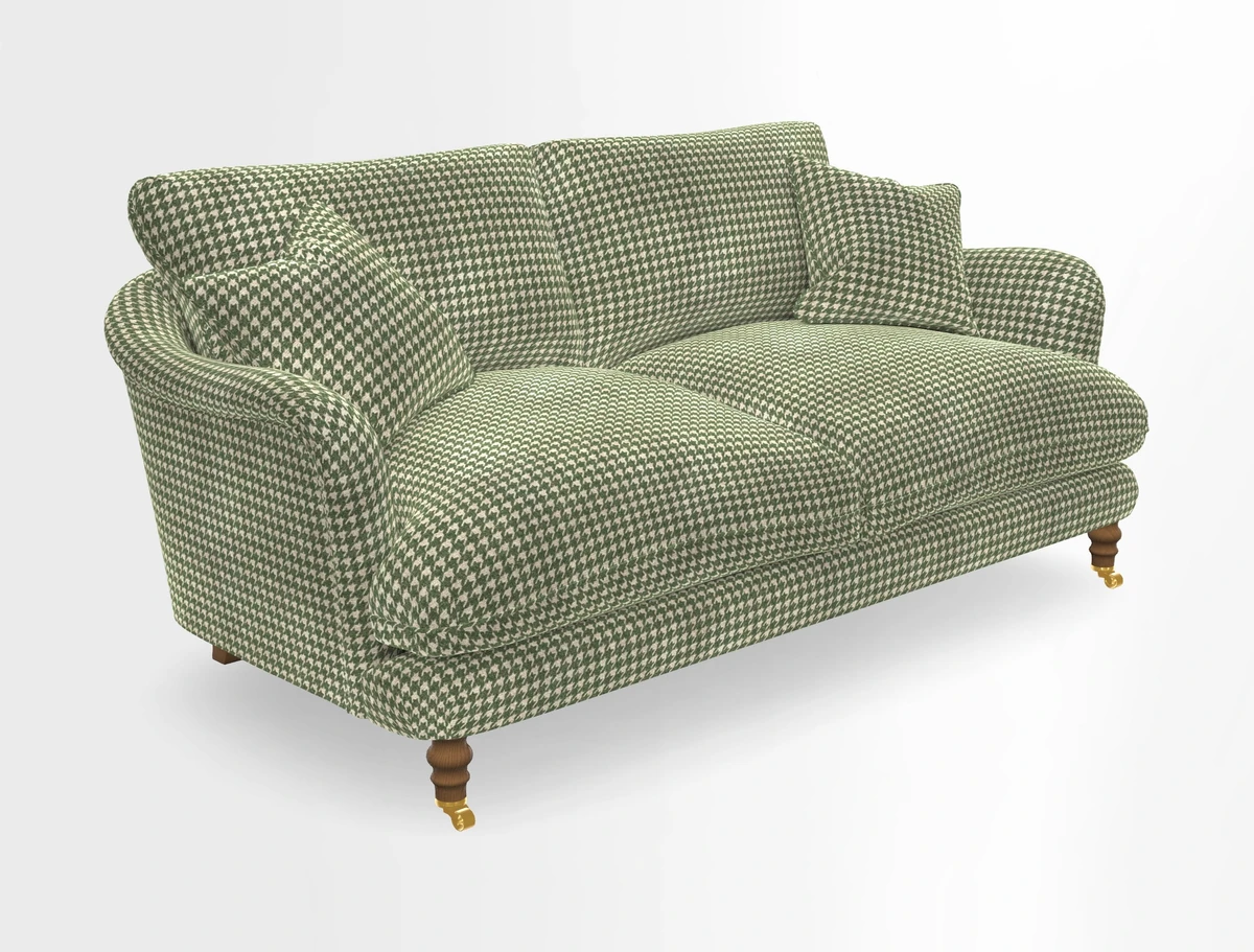 Pugin 3 Seater Sofa in V&A Threads of India Varanasi Wilderness Ink