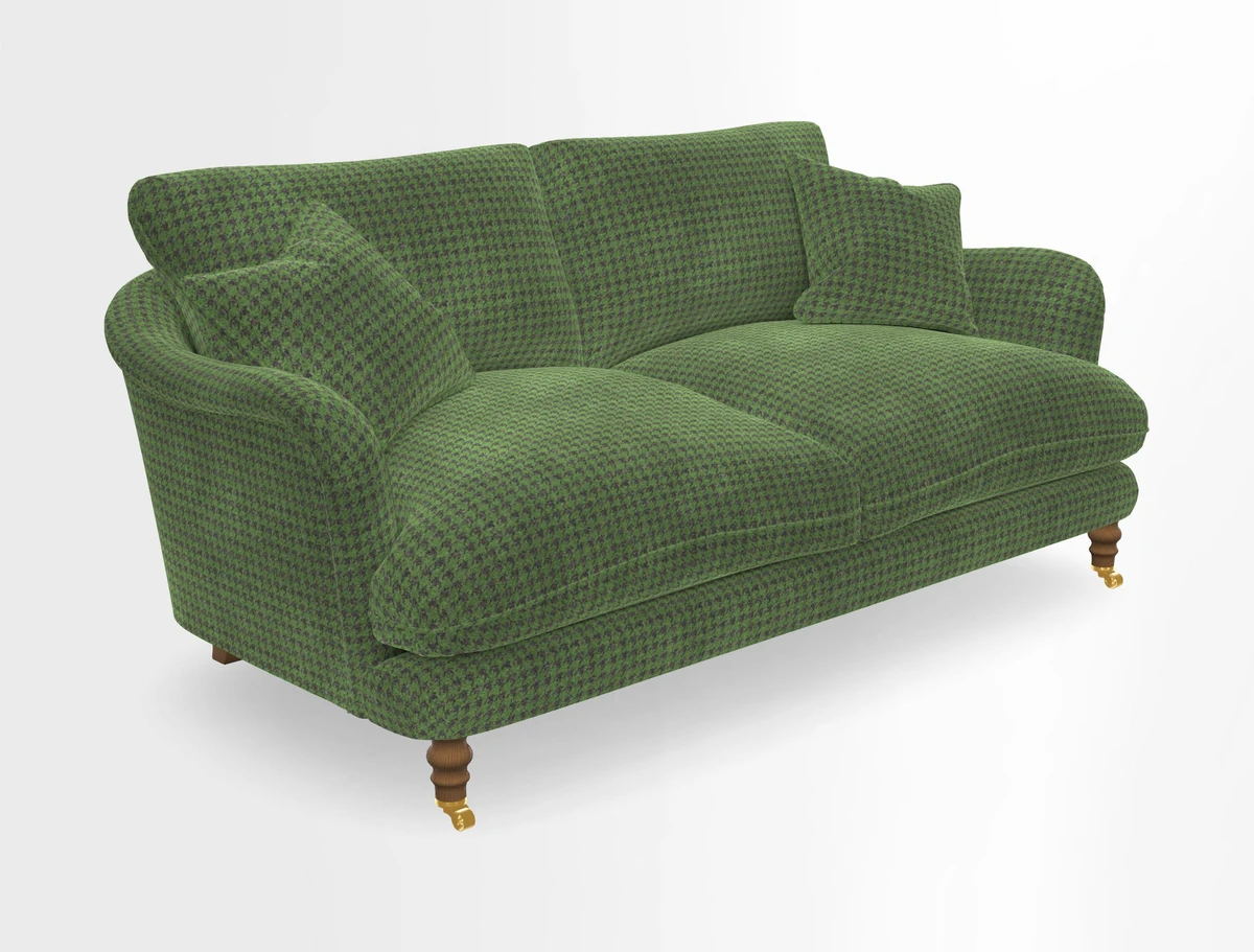 Pugin 3 Seater Sofa in V&A Threads of India Varanasi Wilderness Ink