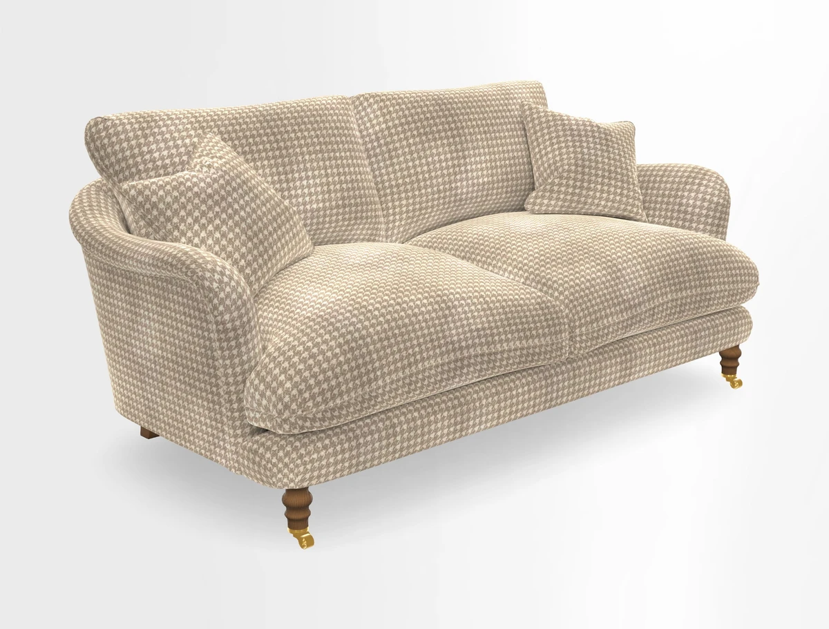 Pugin 3 Seater Sofa in V&A Threads of India Varanasi Wilderness Ink