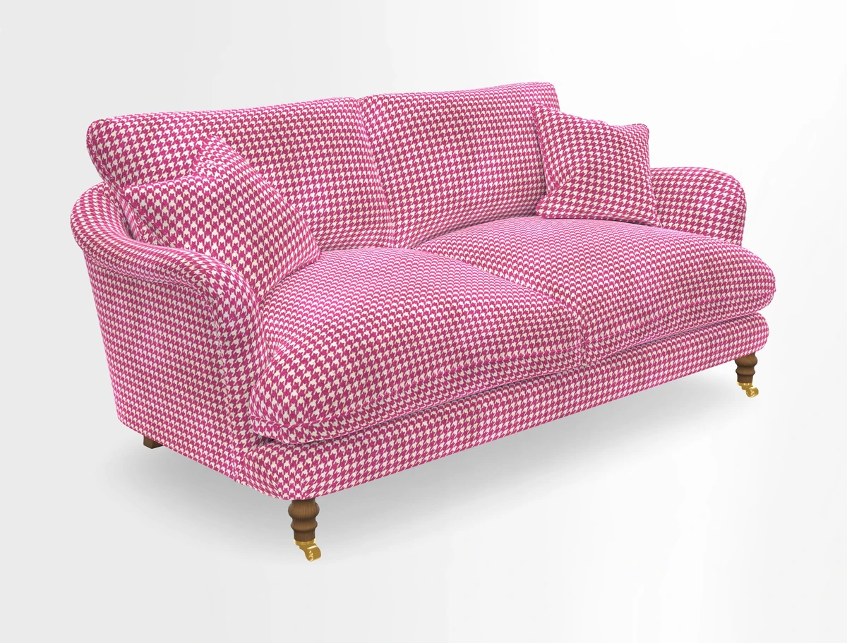 Pugin 3 Seater Sofa in V&A Threads of India Varanasi Wilderness Ink