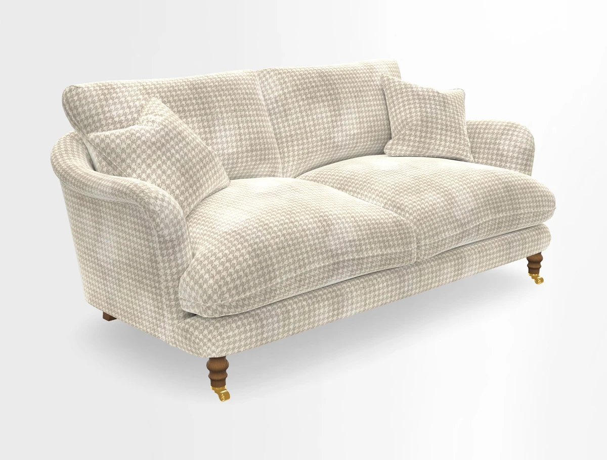 Pugin 3 Seater Sofa in V&A Threads of India Varanasi Wilderness Ink
