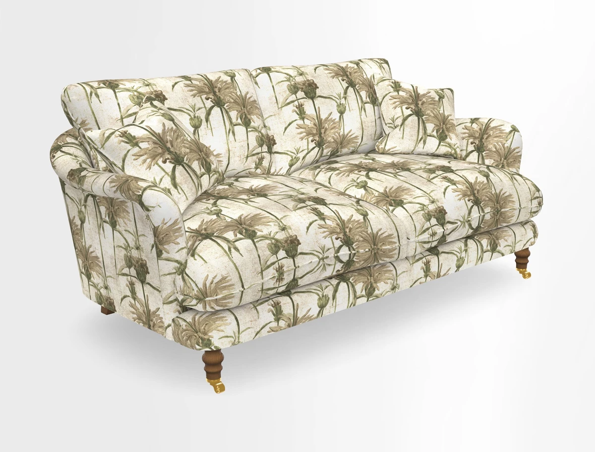 Pugin 3 Seater Sofa in V&A Threads of India Varanasi Wilderness Ink