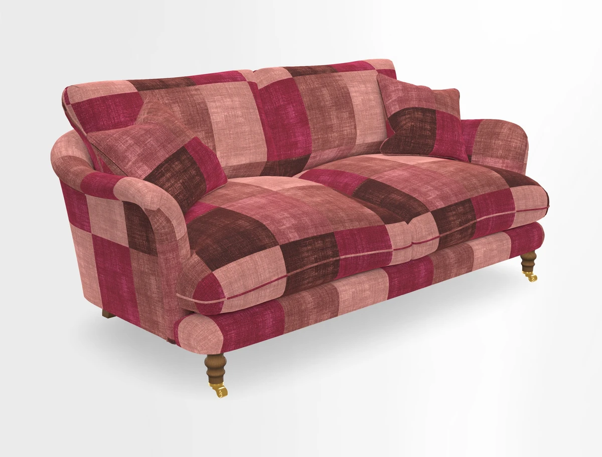Pugin 3 Seater Sofa in V&A Threads of India Varanasi Wilderness Ink