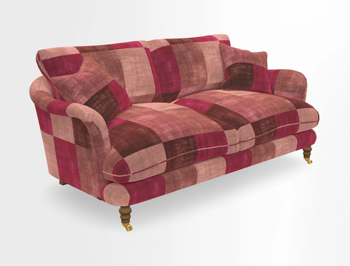 Pugin 3 Seater Sofa in V&A Threads of India Varanasi Wilderness Ink