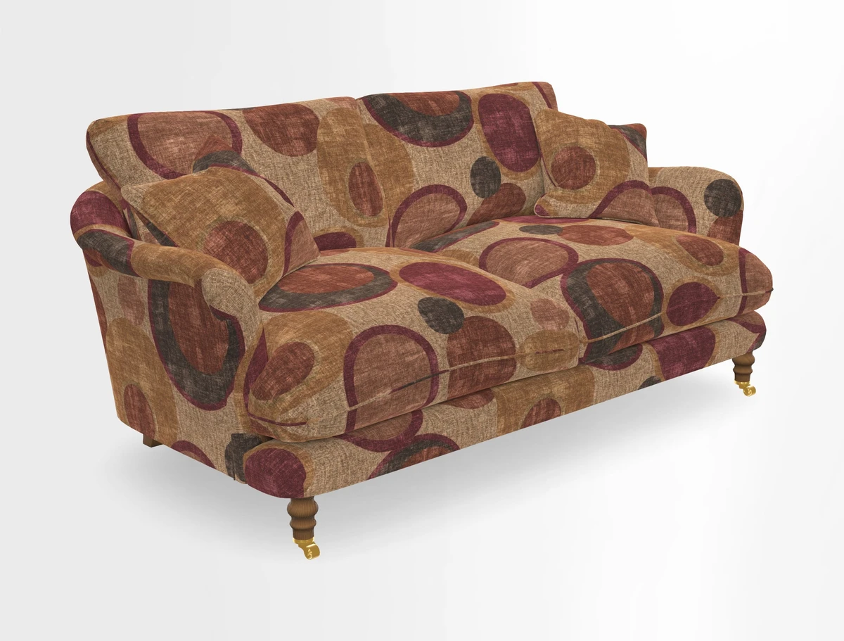 Pugin 3 Seater Sofa in V&A Threads of India Varanasi Wilderness Ink