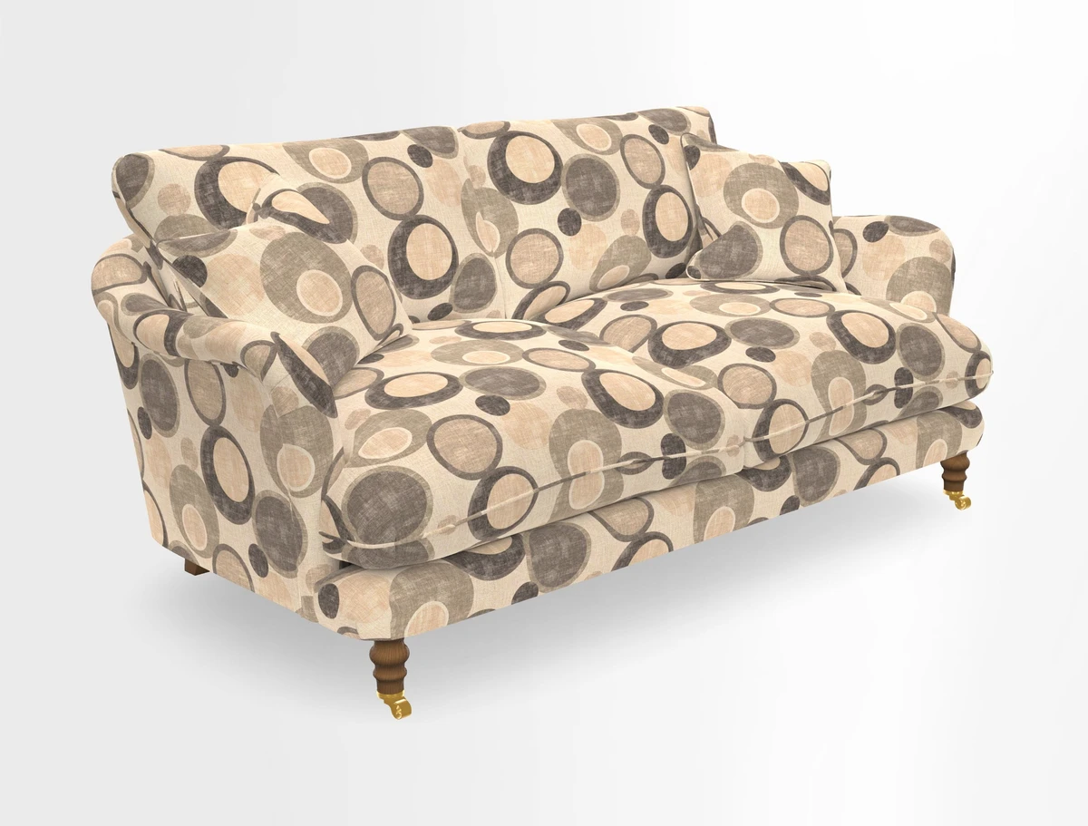 Pugin 3 Seater Sofa in V&A Threads of India Varanasi Wilderness Ink