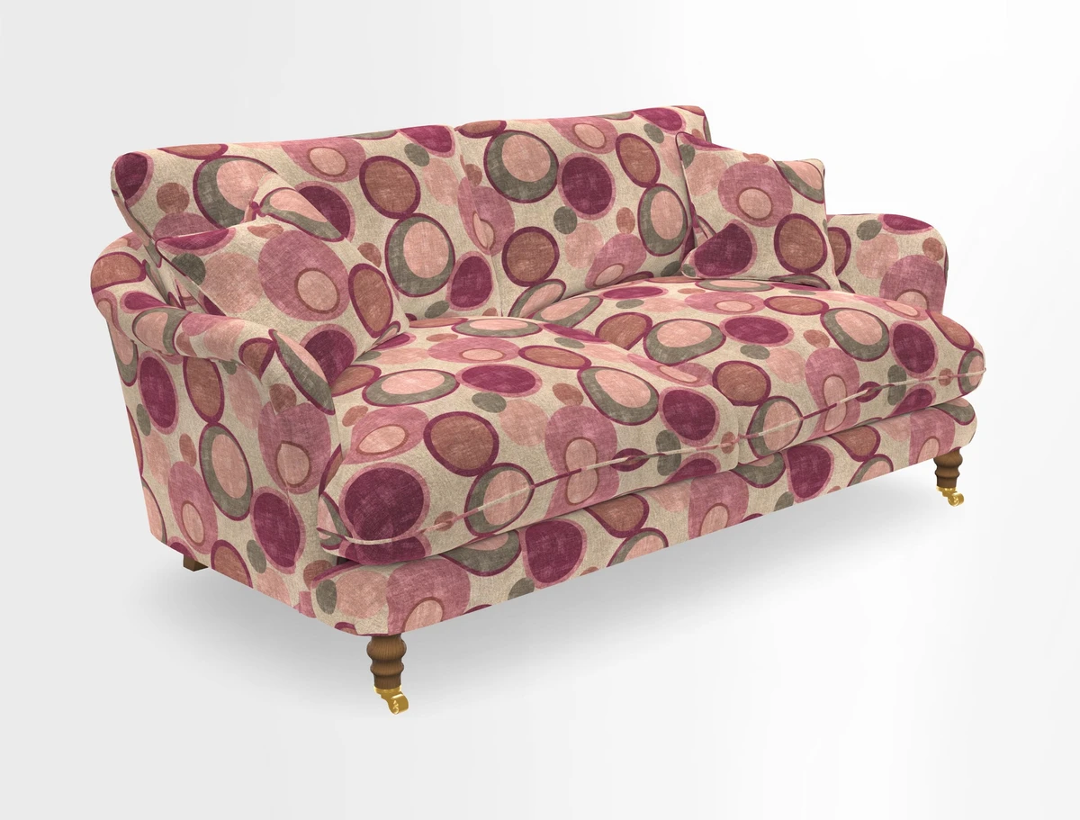 Pugin 3 Seater Sofa in V&A Threads of India Varanasi Wilderness Ink