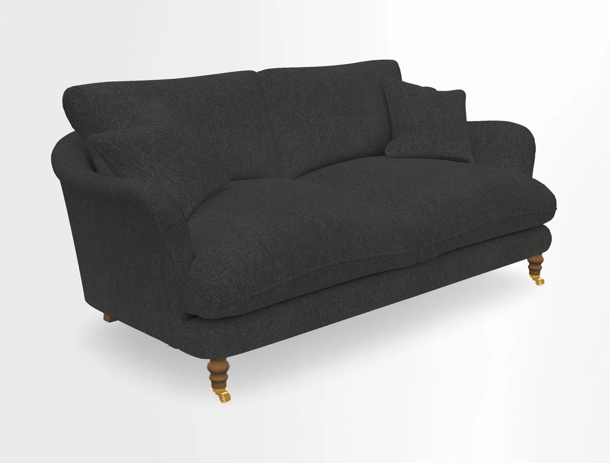 Pugin 3 Seater Sofa in V&A Threads of India Varanasi Wilderness Ink