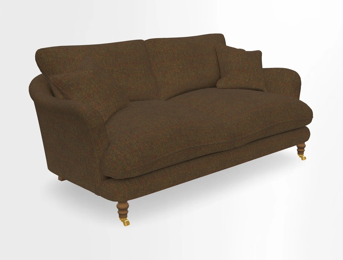 Pugin 3 Seater Sofa in V&A Threads of India Varanasi Wilderness Ink