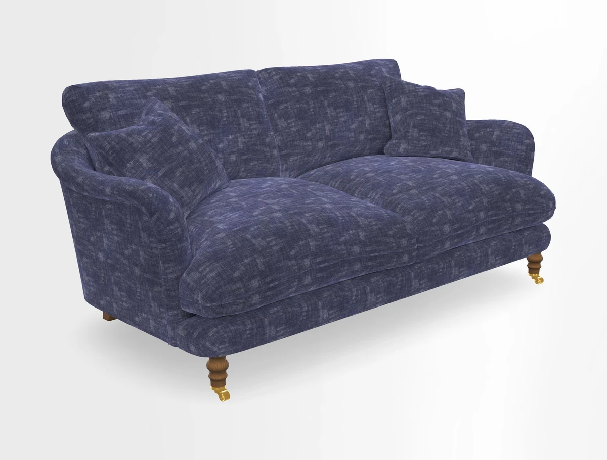 Pugin 3 Seater Sofa in V&A Threads of India Varanasi Wilderness Ink