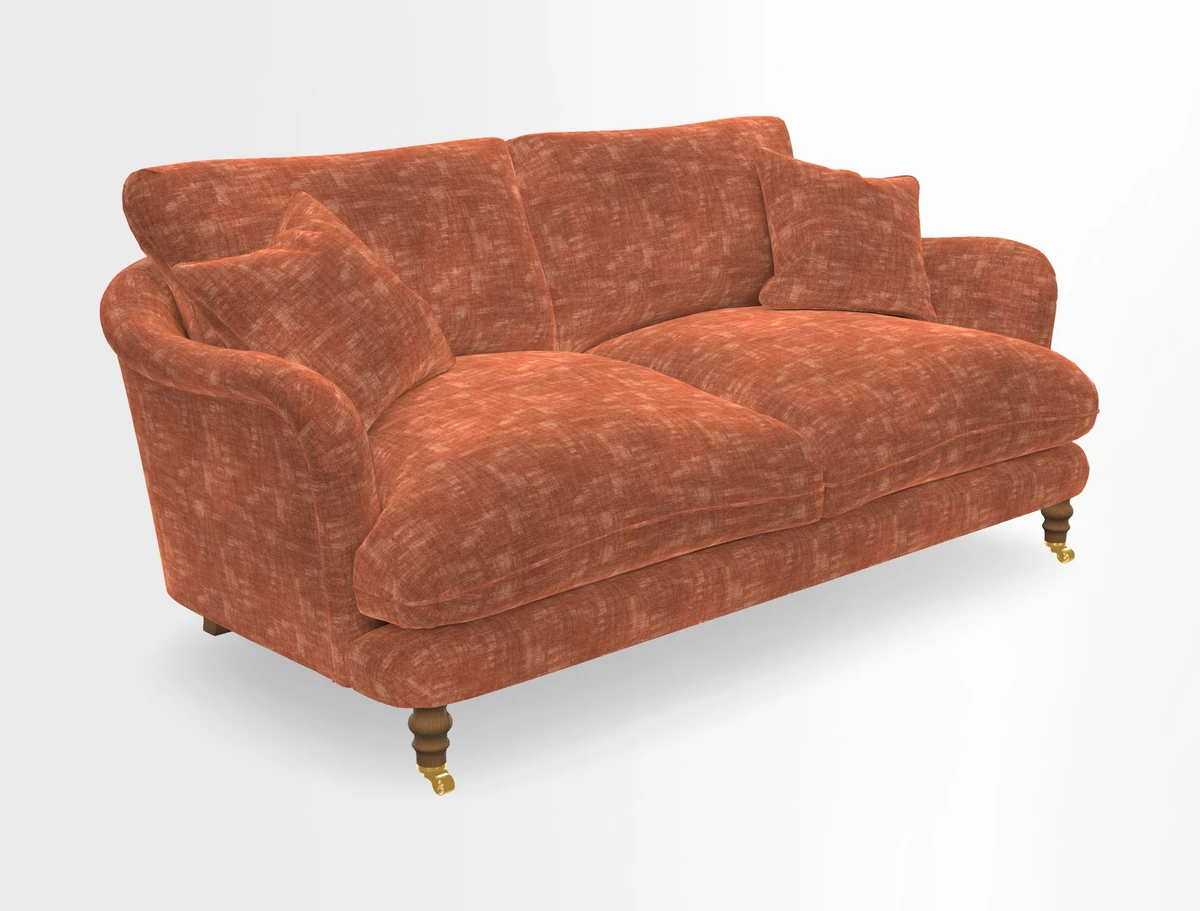 Pugin 3 Seater Sofa in V&A Threads of India Varanasi Wilderness Ink