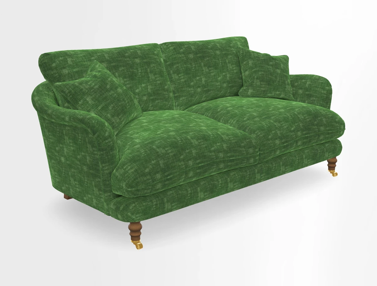 Pugin 3 Seater Sofa in V&A Threads of India Varanasi Wilderness Ink