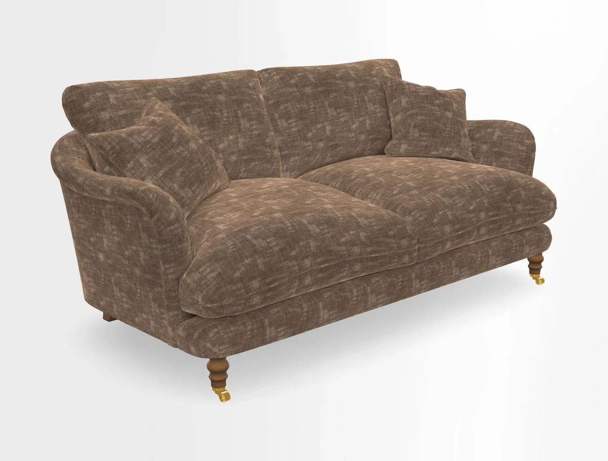 Pugin 3 Seater Sofa in V&A Threads of India Varanasi Wilderness Ink