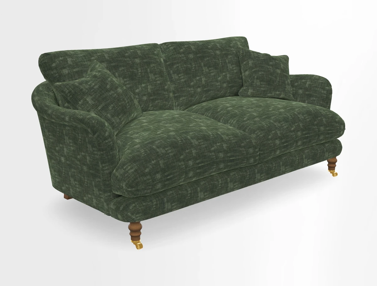 Pugin 3 Seater Sofa in V&A Threads of India Varanasi Wilderness Ink