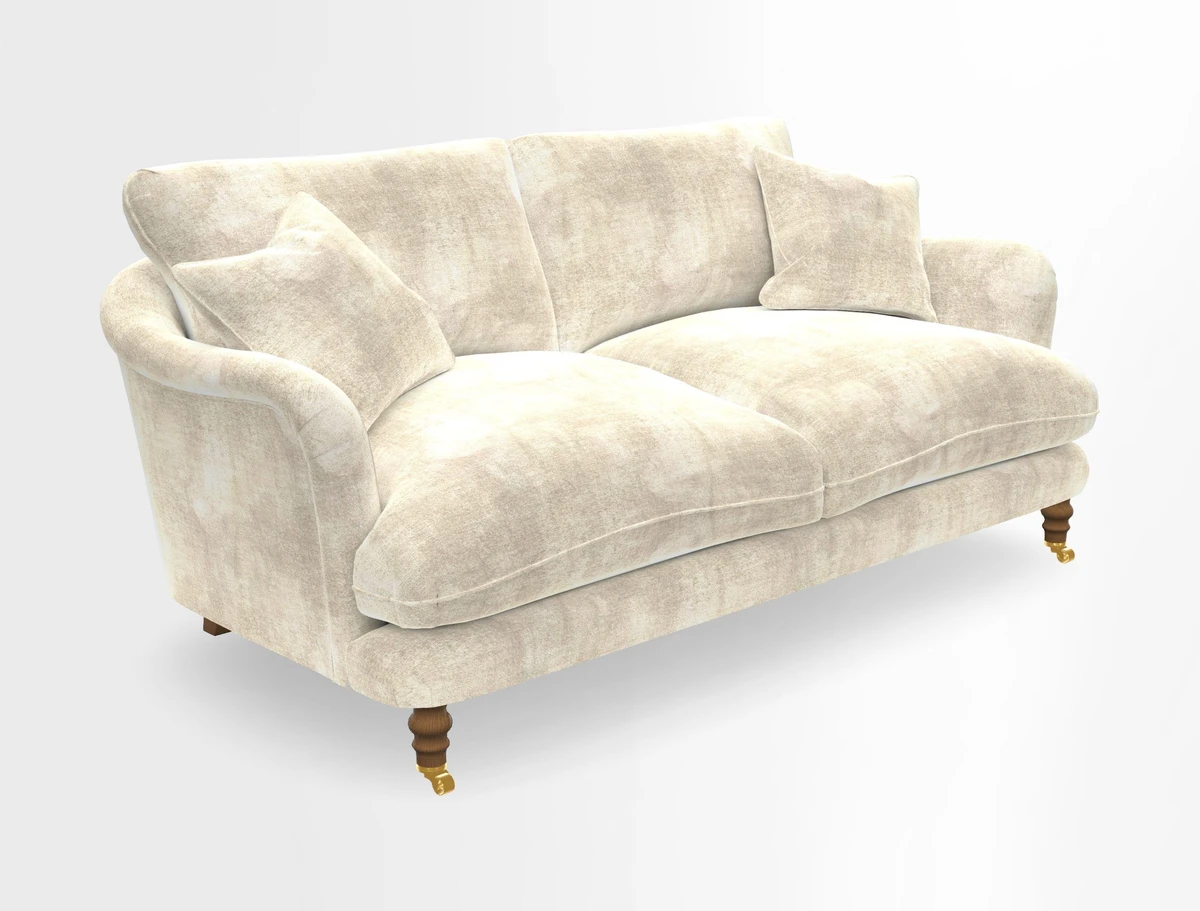 Pugin 3 Seater Sofa in V&A Threads of India Varanasi Wilderness Ink