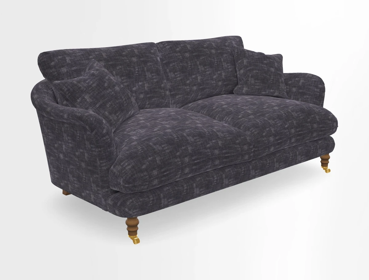 Pugin 3 Seater Sofa in V&A Threads of India Varanasi Wilderness Ink