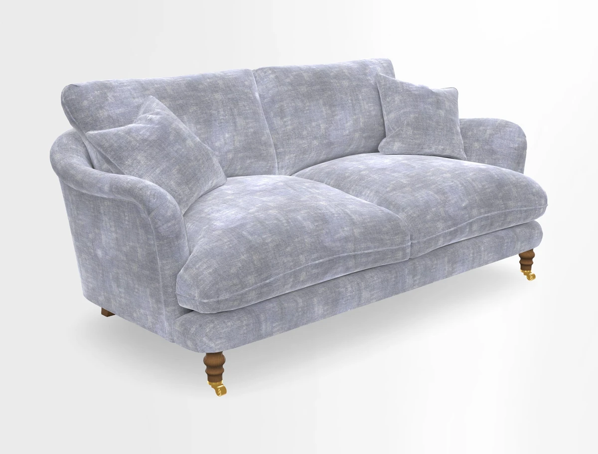 Pugin 3 Seater Sofa in V&A Threads of India Varanasi Wilderness Ink