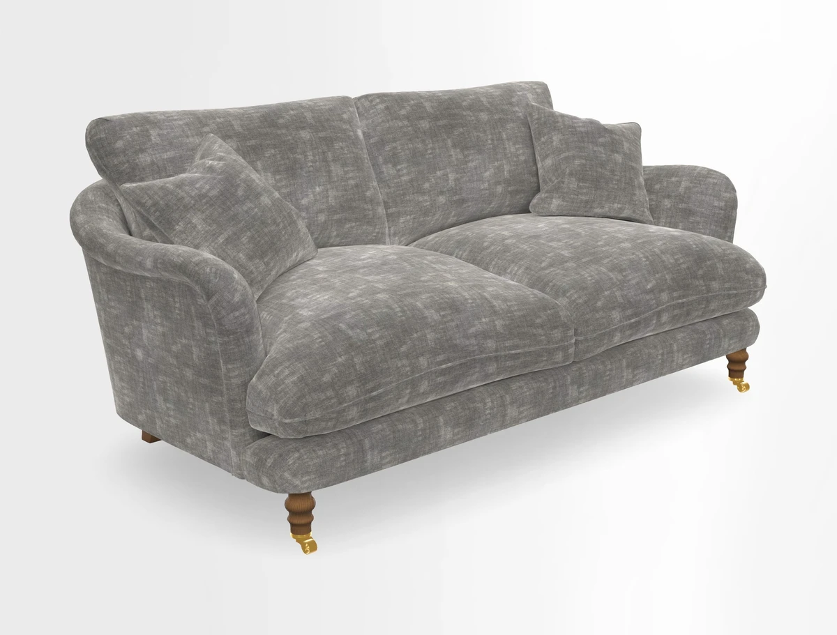 Pugin 3 Seater Sofa in V&A Threads of India Varanasi Wilderness Ink