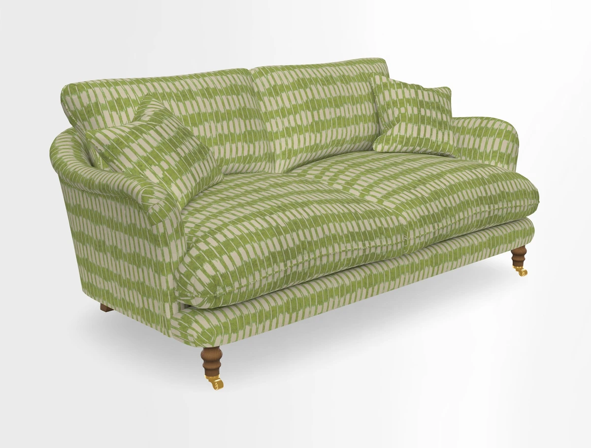 Pugin 3 Seater Sofa in V&A Threads of India Varanasi Wilderness Ink