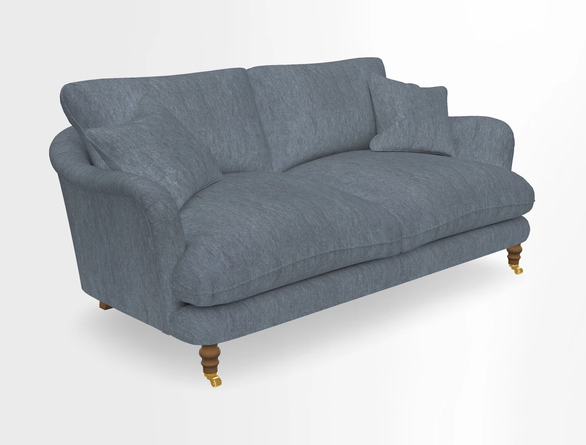 Pugin 3 Seater Sofa in V&A Threads of India Varanasi Wilderness Ink