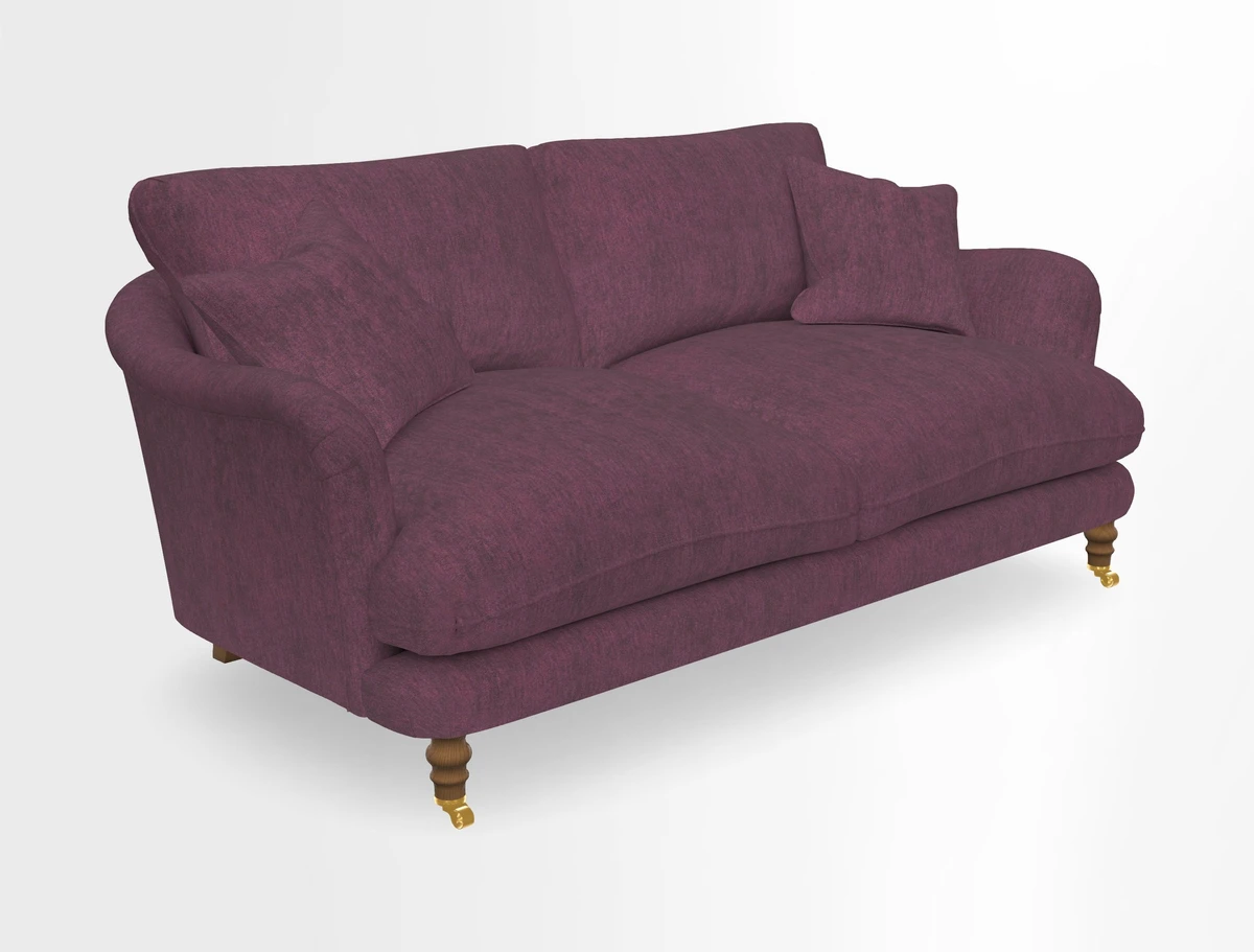Pugin 3 Seater Sofa in V&A Threads of India Varanasi Wilderness Ink