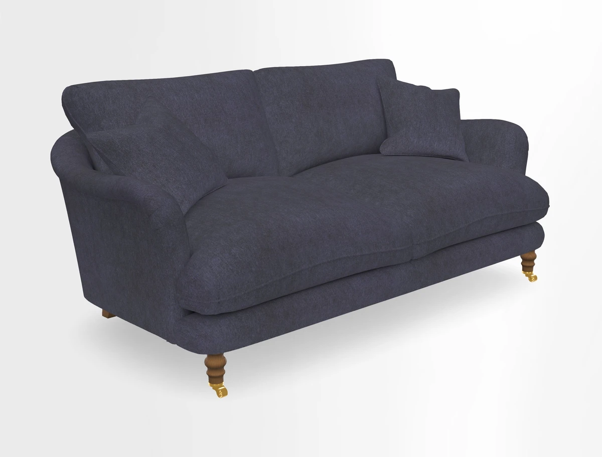 Pugin 3 Seater Sofa in V&A Threads of India Varanasi Wilderness Ink