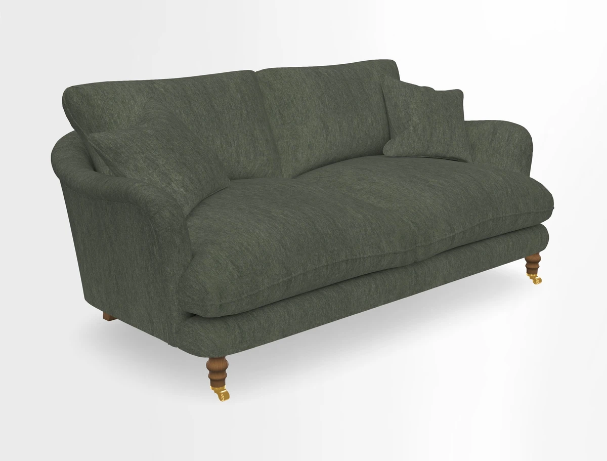 Pugin 3 Seater Sofa in V&A Threads of India Varanasi Wilderness Ink