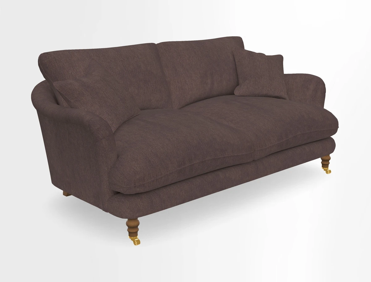 Pugin 3 Seater Sofa in V&A Threads of India Varanasi Wilderness Ink