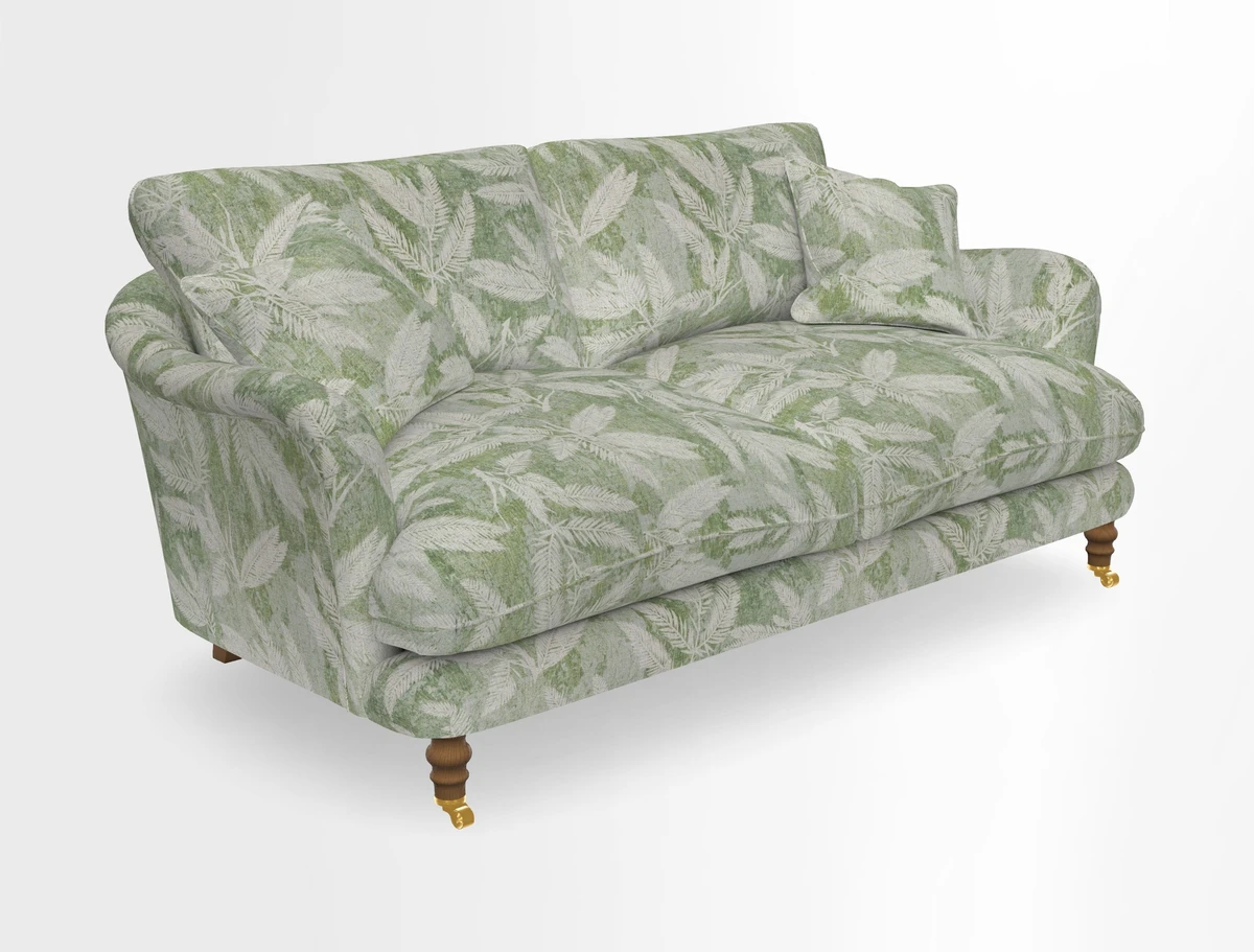 Pugin 3 Seater Sofa in V&A Threads of India Varanasi Wilderness Ink