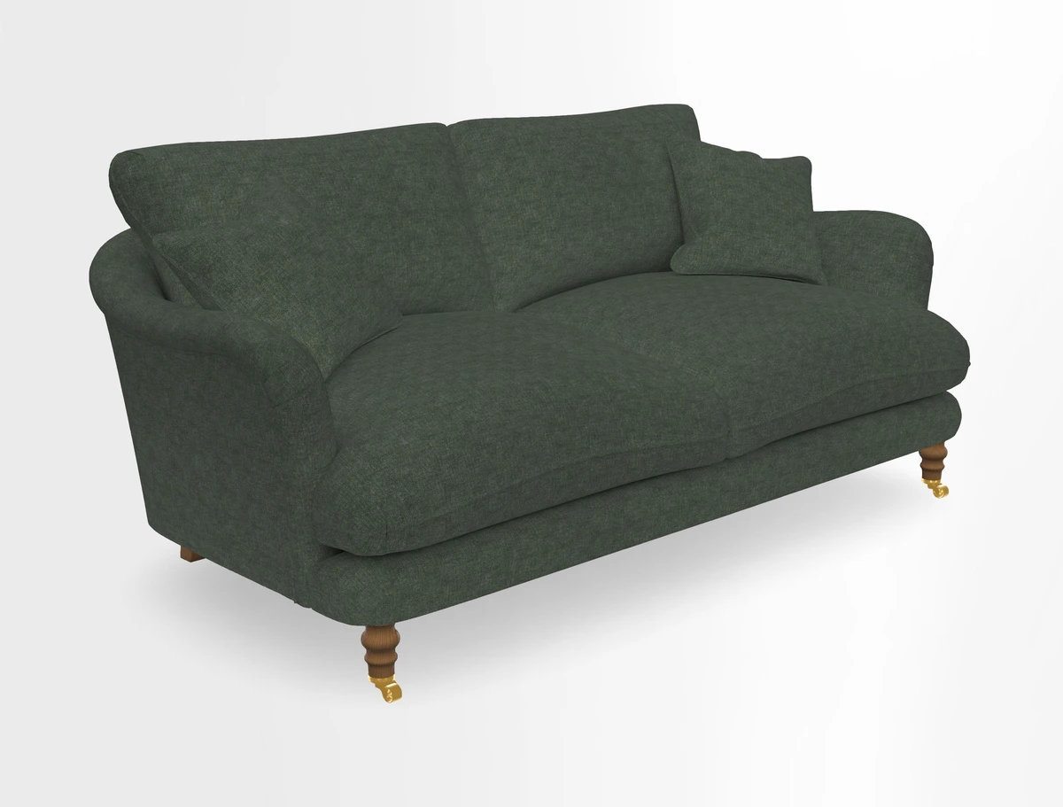 Pugin 3 Seater Sofa in V&A Threads of India Varanasi Wilderness Ink