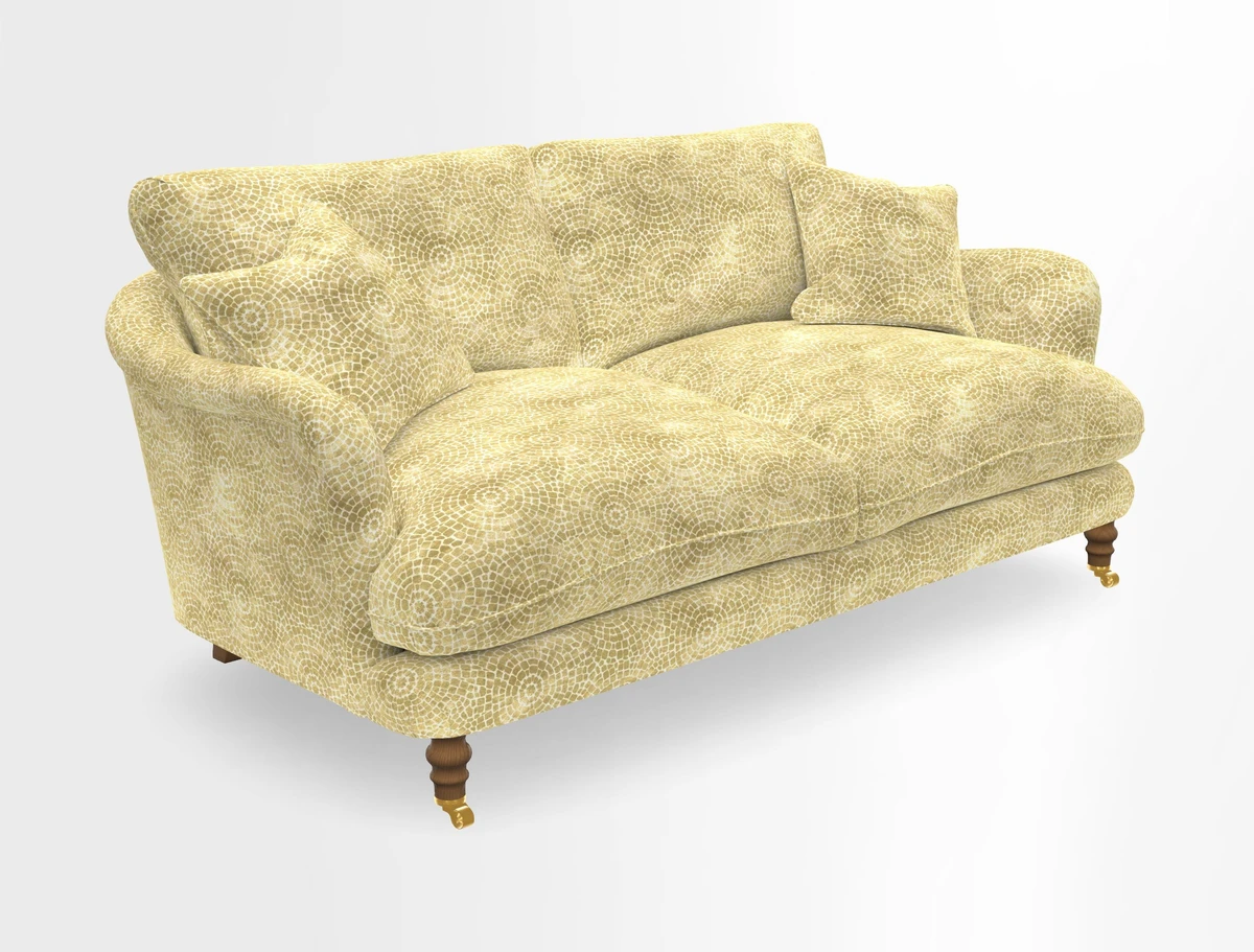 Pugin 3 Seater Sofa in V&A Threads of India Varanasi Wilderness Ink