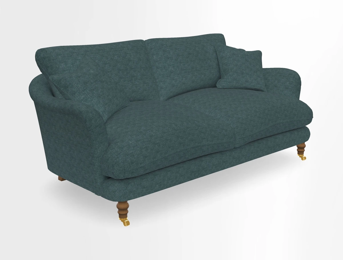 Pugin 3 Seater Sofa in V&A Threads of India Varanasi Wilderness Ink