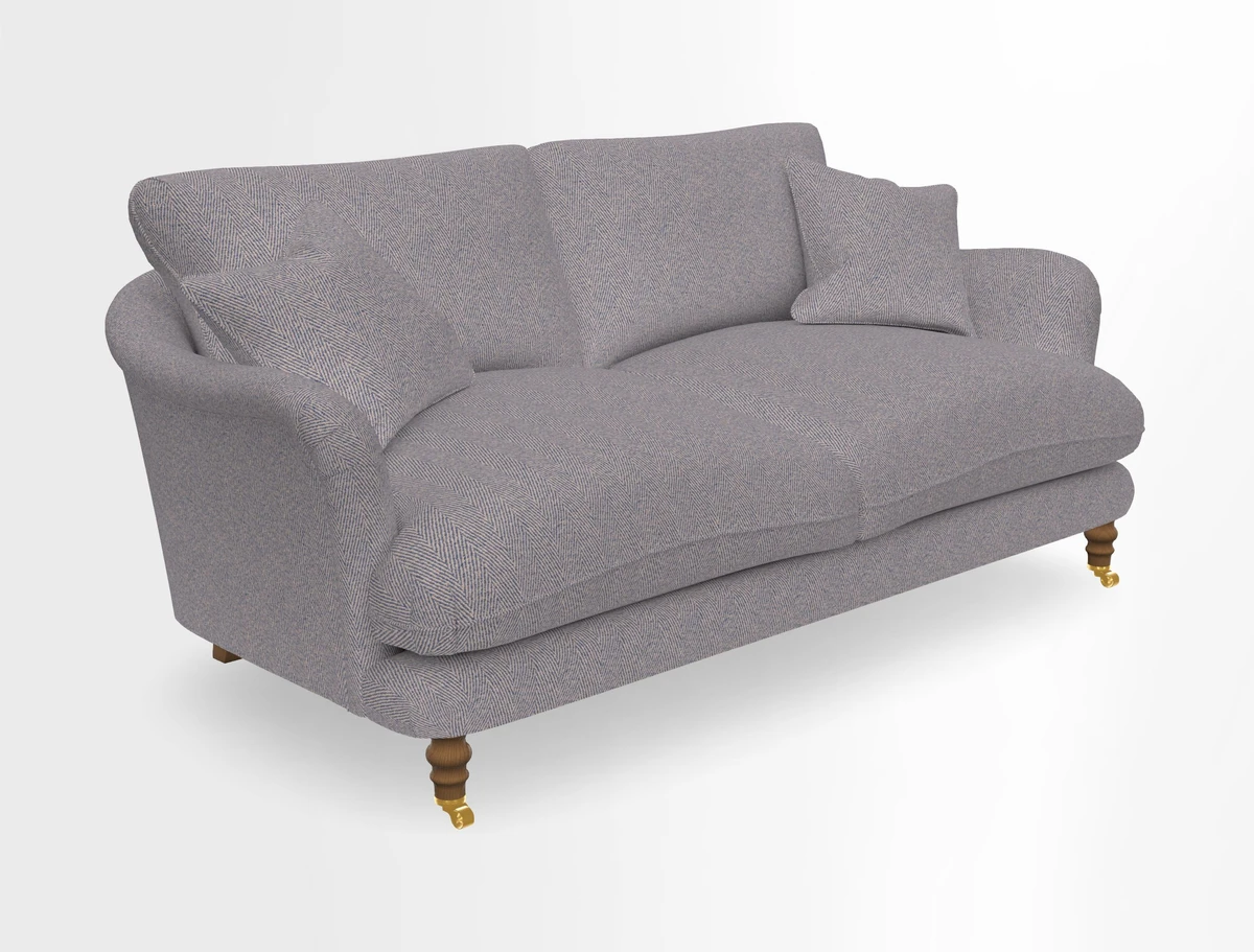 Pugin 3 Seater Sofa in V&A Threads of India Varanasi Wilderness Ink