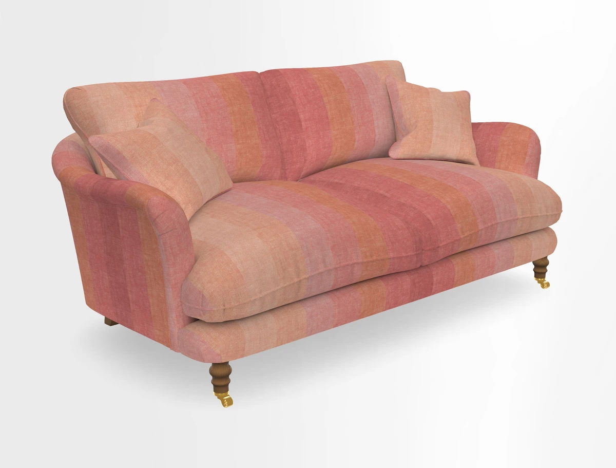 Pugin 3 Seater Sofa in V&A Threads of India Varanasi Wilderness Ink