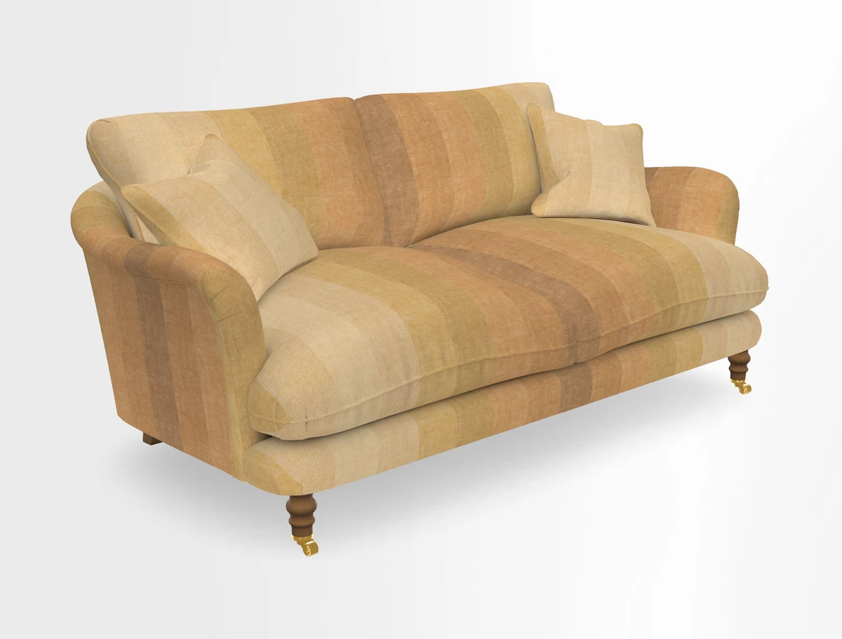 Pugin 3 Seater Sofa in V&A Threads of India Varanasi Wilderness Ink