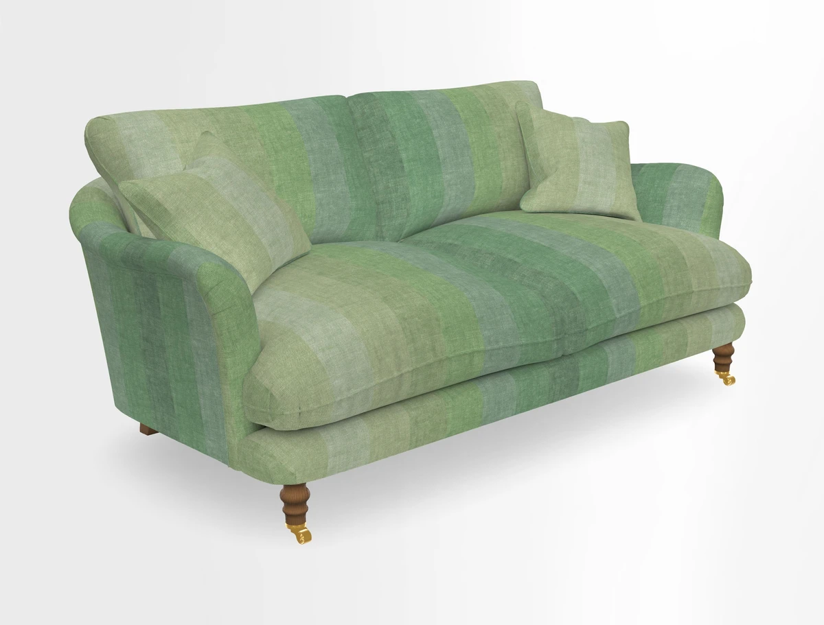 Pugin 3 Seater Sofa in V&A Threads of India Varanasi Wilderness Ink