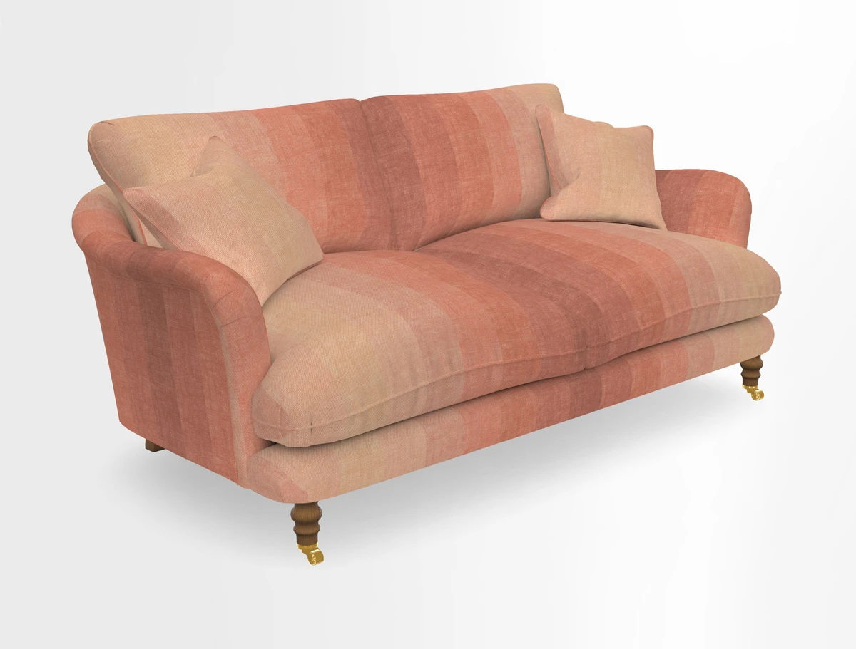 Pugin 3 Seater Sofa in V&A Threads of India Varanasi Wilderness Ink