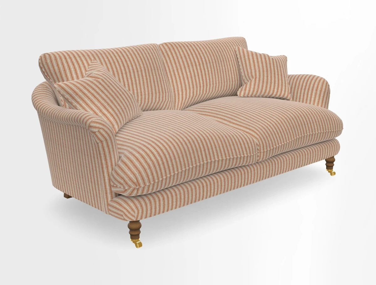 Pugin 3 Seater Sofa in V&A Threads of India Varanasi Wilderness Ink