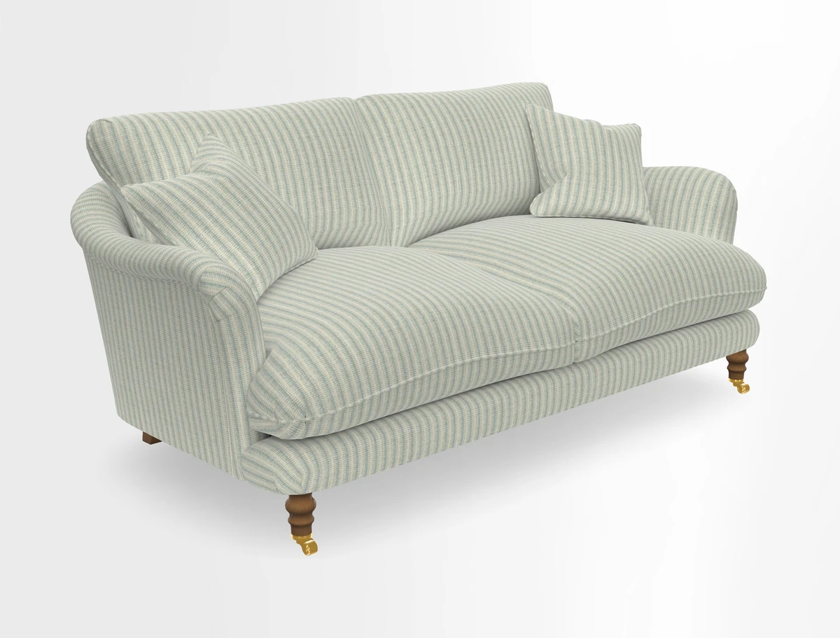 Pugin 3 Seater Sofa in V&A Threads of India Varanasi Wilderness Ink