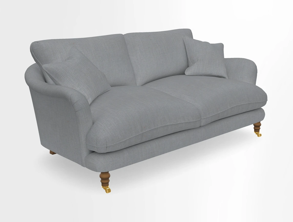 Pugin 3 Seater Sofa in V&A Threads of India Varanasi Wilderness Ink