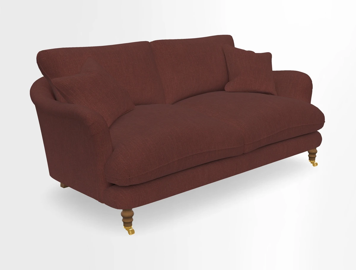 Pugin 3 Seater Sofa in V&A Threads of India Varanasi Wilderness Ink