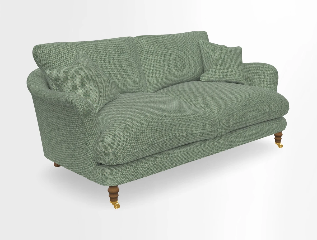 Pugin 3 Seater Sofa in V&A Threads of India Varanasi Wilderness Ink