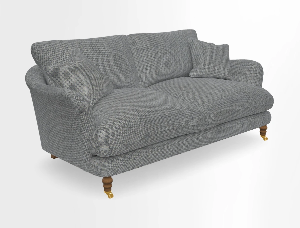 Pugin 3 Seater Sofa in V&A Threads of India Varanasi Wilderness Ink