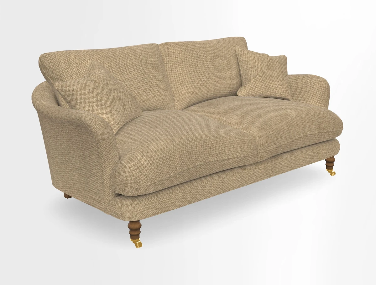Pugin 3 Seater Sofa in V&A Threads of India Varanasi Wilderness Ink