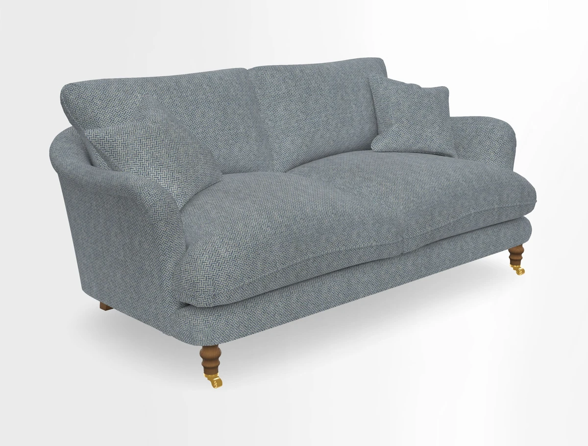 Pugin 3 Seater Sofa in V&A Threads of India Varanasi Wilderness Ink