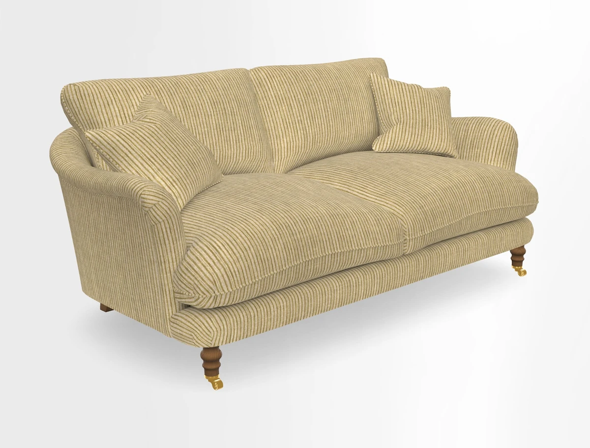 Pugin 3 Seater Sofa in V&A Threads of India Varanasi Wilderness Ink