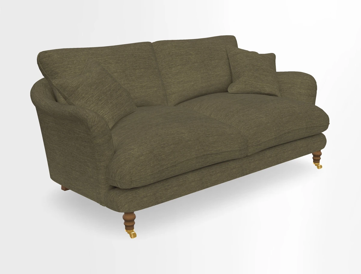 Pugin 3 Seater Sofa in V&A Threads of India Varanasi Wilderness Ink