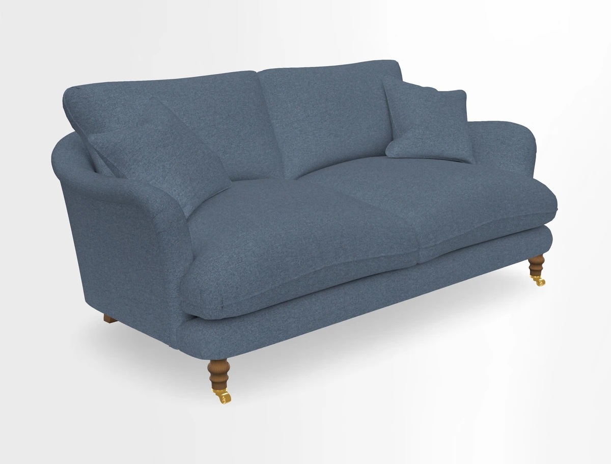 Pugin 3 Seater Sofa in V&A Threads of India Varanasi Wilderness Ink